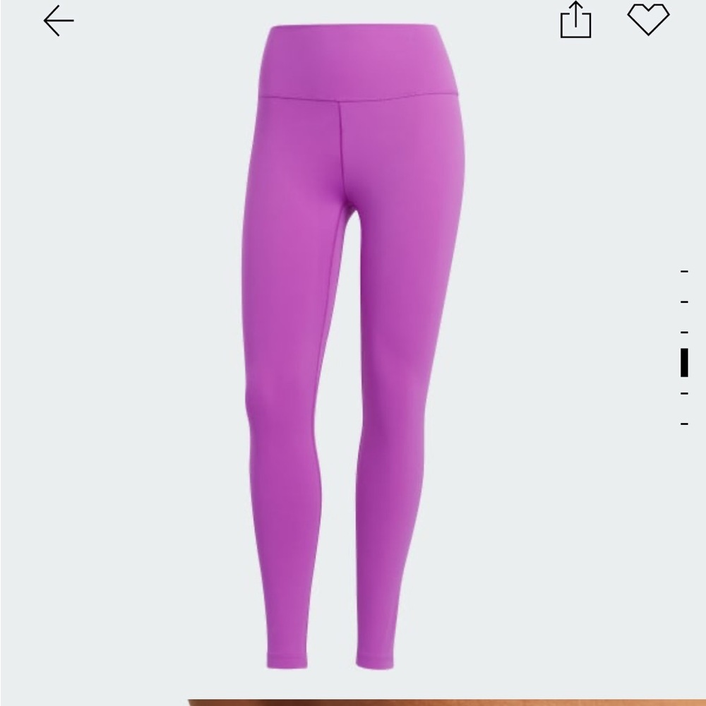 Adidas All Me 7/8 Leggings- sz S, purple burst